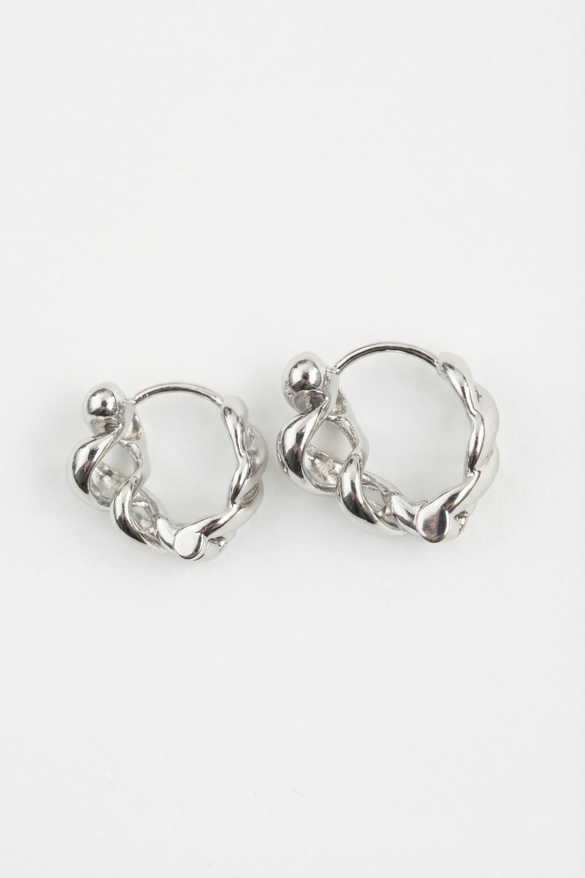 Loop-a-Hoop Silver Hoop Earrings, , image 1